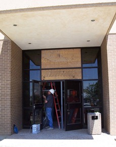 Southwest Entrance to the Allied Health Building