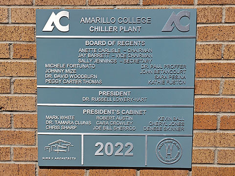 Chiller Plant Plaque