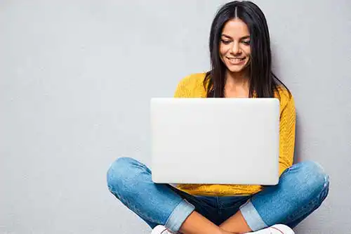 Woman with laptop