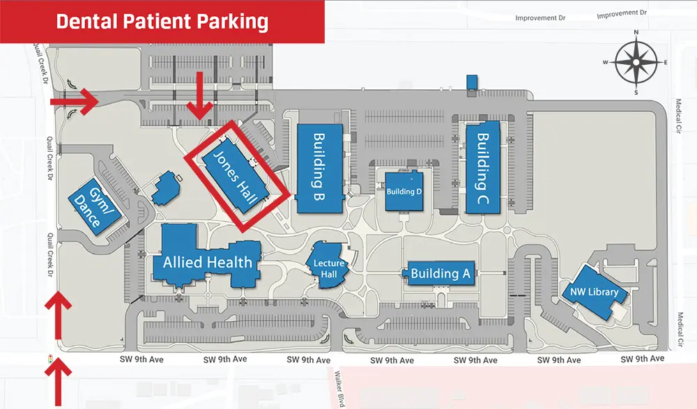 West Campus Dental Hygiene Map