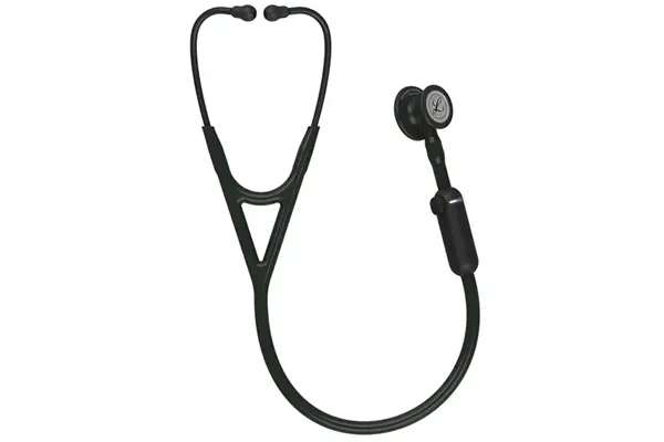 An advanced Stethoscope featuring a tunable analog/digital chest piece, on a white background.