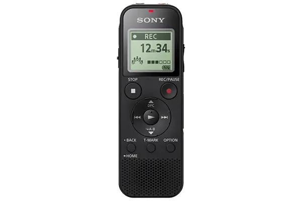 A Digital Voice Recorder on white background.
