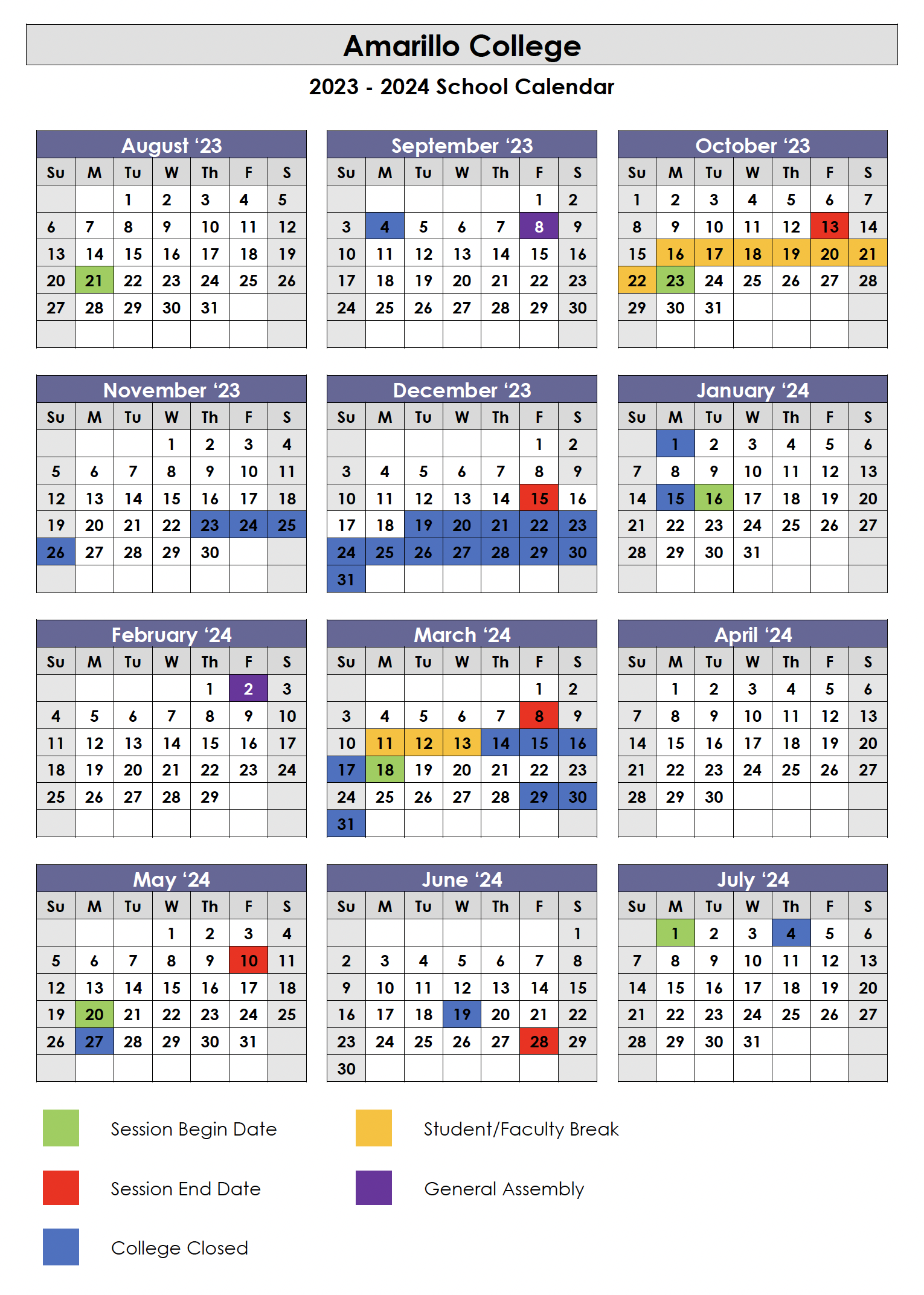 23 24 School Calendar