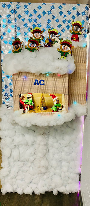 North Pole Custodians Working