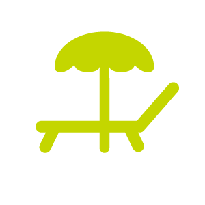 laying on beach icon