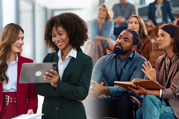 Image depicts a professional corporate training session or workshop in progress