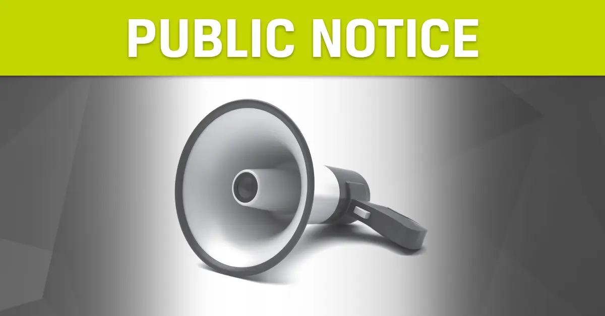 3D illustration of black & white bullhorn icon on gray background to express public announcements