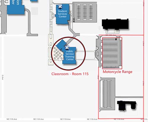 East Campus Public Service Training Center Map Small