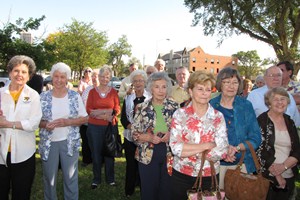 Attendees at the Memorial Groundbreaking