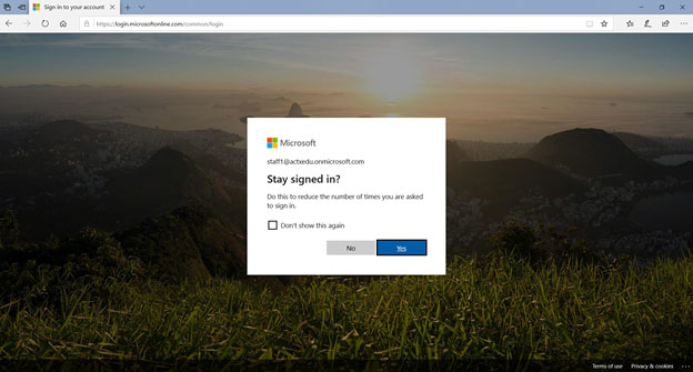 365 Stay Signed In